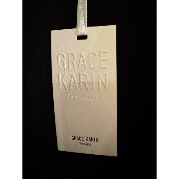 NWT Grace Karin Jacket Womens Sz Large Black Knit Ruffle Detail 3/4 Sleeve - Picture 5 of 10